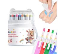 Générique Crayons Twistable - 36 Pièces Crayons Multifonctions Lisses Et Sûrs | Fournitures De Coloriage Lavables À Prise Facile Pour Les D'âge Préscolaire, Les Élèves De La Maternelle, Garçons,