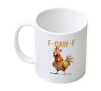 Générique Crazy Chicken Man - Ceramic Coffee Mug | Large Farmhouse Mug with Ergonomic Handle, Cute Chicken Coffee Cup for Animal Lovers, Women, Mothers, Kitchen, Breakfast, Morning Tea, Gift for Her