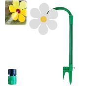 Générique Crazy Daisy Water Sprinkler, Crazy Daisy Sprinkler, Fun Daisys Sprinklers, 360° Rotating Dancing Flower Water Sprinklers for Lawn & Garden, Durable Plastic Base, Measures 41" Long (White)