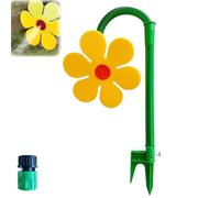 Générique Crazy Daisy Water Sprinkler, Crazy Daisy Sprinkler, Fun Daisys Sprinklers, 360° Rotating Dancing Flower Water Sprinklers for Lawn & Garden, Durable Plastic Base, Measures 41" Long (Yellow)