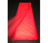 generique - CREADETEX.COM 10 metres Tenture Plafond Tissu Tulle Mariage Rouge Tissus Rigide Largeur 75 cm