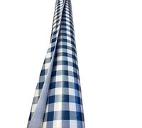 generique creadetex.com 30 metres : Soit Un Rouleau de 20 m + Un de 10 metres Nappe Vinyle Carreaux Vichy Bleu Roi Toile ciree Impermeable Largeur 140 cm
