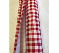 generique creadetex.com Au 20 metres Nappe Vinyle guinguette Carreaux Vichy Rouge Toile ciree Impermeable au Metre Largeur 140 cm pour Restaurant Salle a Manger