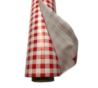 generique creadetex.com Nappe Vinyle Carreaux Vichy Rouge Toile ciree Impermeable Guinguette Restaurant au Metre Largeur 140 cm