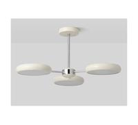 Générique Cream Beige Restaurant Pendant Light Modern Minimalist Creative Ceiling Chandeliers Bauhaus Dining Room Light Bedroom Lighting(3heads)
