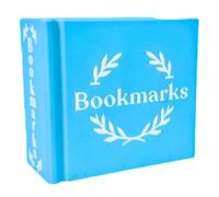 Générique créatif de marque-pages imprimés en 3D, Blue, A | Boîte de rangement de signets décoratifs pour écrivain amateur de livres, étagère d ' organisation de bureau