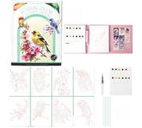 Générique Creative Art Watercolor Stress Relief Kit,Paint Watercolor Books Painting Kit,Portable Foldable Travel Painting Book for Beginners and Enthusiasts Gifts