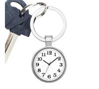 Générique Creative Clock Round Keychain - Zinc Alloy Decorative Bag Charm |