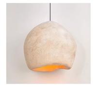 Générique Creative Nordic Japanese Style Cement LED Pendant Lamp Restaurant Living Room Bedroom Designer Home Decoration Lamps(Warm light,D42cm)