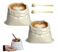 Générique Creative Personality Handcrafted Ceramic Cup,Unique Funny 16oz Large Coffee Mug,Multifunctiona Art Coffee Mug for Home Office Desk Decoration