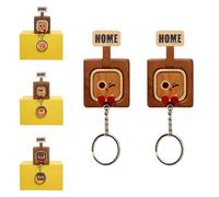 Générique Creative Wooden Key Hooks with Funny Facial Expressions - Functional & Stylish, 2026 new Wooden Key Hooks for Wall, Door Board Entryway, Unique Home Decor & Housewarming Gif (B(2PC))