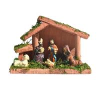 Générique Crèche de Noël Complète | Figurines Religieuses Miniatures pour Fêtes - Figurines de Noël avec Étable et Santons - pour Table Cheminée Chambre Appartement Ferme Décorations Fêtes