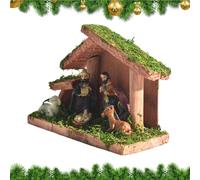 Générique Crèche de Noël d'Intérieur - Décoration Maison Sainte Famille Jésus Crèche | Sainte Famille avec et Étable | pour Intérieur Maison Bureau Ferme Fêtes Chrétiennes