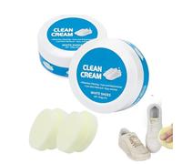 Générique Crème nettoyante pour chaussures blanches,crème multifonctionnelle de nettoyage et d'élimination des taches,pâte nettoyante solide sans rinçage pour baskets et chaussures de sport
