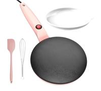 Générique Crêpière électrique instantanée antiadhésive, 7.8 pouces, contrôle automatique de la température, pour la cuisson de crêpes et pancakes