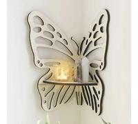 Générique Cristal Étagère Affichage, Papillon Flottant Étagères pour Mur Coin Étagère pour Cristaux et Pierre Boho Mignon Chambre Maison Salle De Bains Décor Esthétique Witchy