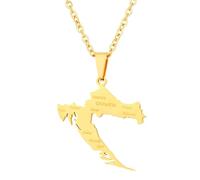 Générique Croatia Flag Necklace Fashion Stainless Steel Country Republic Flag Pendant Jewelry for Women Men Couples Commemorative Gift (Style A)