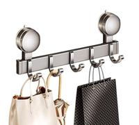 Générique Crochet à Ventouse Vêtements - Sans Perçage Amovible Mur Salle de Bain | Forte Charge Serviette Pantalon - Aluminium ABS Organisateur Porte Douche Placard