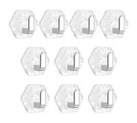 Générique Crochet adhésif moderne de forme hexagonale sans, Silver | Solution élégante sans perçage pour serviettes, peignoirs, cristaux, surfaces, installation facile, paquet