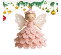 Générique Crochet Angel Ornament Kit For Beginners | Wool Yarn, 15cm, 2025 New | DIY Hanging Doll Decor With Crochet Hook | Complete Craft Set For Christmas Tree Decoration & Home Décor