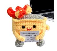 Générique Crochet avec Design Poubelle en Feu - Cartoon Crochet - Décor Fait Main pour Maman Saint-Valentin Noël Anniversaire Ami Pâques Maison