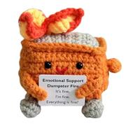 Générique Crochet avec Design Poubelle en Feu, Crochet Fait Main, Décor Fait Main pour Maman Saint-Valentin Noël Anniversaire Ami Pâques Maison