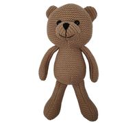 Générique Crochet Bear Toy, Cuddle Plush Doll, Knitted Yarn Design, Soft PP Cotton Filling, 9.84 inches, Cartoon Sleep Companion, Cute Bedroom Ornament, for Sofa Baby Room, Home Decor Gift