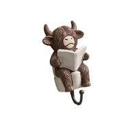 Générique Crochet de en forme de vache Highlands sans perçage, C | Accessoire de rangement de salle de bain en résine robuste avec un design ludique pour une organisation facile