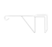 Générique Crochet De Montage Blanc Robuste, Fixation De Jardin Extérieur, Mural Décoratif, De Pot De Fleur Avec Revêtement Résistant À La Rouille | Luminaire Pour Clôture, Cour, Balcon, Porche,