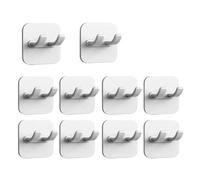 Générique Crochet de rangement mural, support de prise de courant, crochet mural sans poinçon, support adhésif, socle for rasoir, crochets de porte, porte-clés(10pcs)