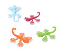 Générique Crochet de serviette d'aspiration, Gecko Crochet Avec 4 Ventouses, Crochets d'aspiration de salle de bain, crochets de douche ventouse combine décoration avec praticité couleur aléatoire