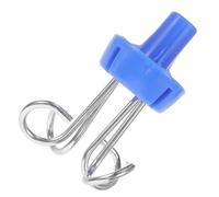 Générique Crochet de Support de Perfusion Hospitalière en Acier Inoxydable, 4 Crochets Bleus, Compatible Trous de 13 Mm, Accessoire pour Rack Mobile de Perfusion, pour Usage et Hôpital