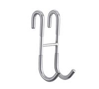 Générique Crochet en acier inoxydable sans poinçonnage Double S-forme crochet cuisine salle de bain armoire porte arrière Type manteau serviette cintre de rangement