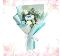 Générique Crochet Flower Bouquet, Decorative Yarn Set, Colorful Flower Bouquet Intricate, Craft Accessory with Texture, Home Decor with Elegant Style, Floral Arrangement for Birthday Christmas Easter