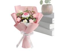 Générique Crochet Flower Bouquet, Decorative Yarn Set, Colorful Flower Bouquet Intricate, Craft Accessory with Texture, Home Decor with Elegant Style, Floral Arrangement for Birthday Christmas Easter