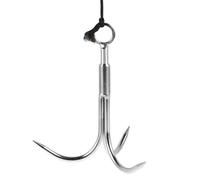 Générique Crochet Grappin en Acier Inoxydable à Trois Griffes pour Escalade et Pêche, Crochet Extérieur Stable et Polyvalent pour Activités en Plein Air Couleur Aléatoire
