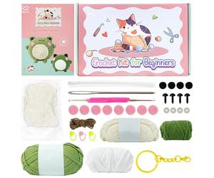 Générique Crochet Hook Kit, Frog Crochet, Hooks Set Beginners, Complete Starter with Accessories, Tutorial Video Guide for Projects, Gift Adults Kids 6.1x3.03x9.45 inches