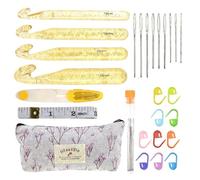Générique Crochet Hooks Set - Knitting Needles Kit for Chunky Yarn | Seniors Knitting Hooks Set for Beginners, Adults, Seniors, Home, Studio, Office, Coasters, Dolls, Scarves, Handcrafts