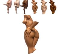 Générique Crochet mural amusant en forme de corps humain, sculpture coquine de 12,7 cm, porte-serviette et porte-clés, crochet mural décoratif fait à la main pour salle de bain, entrée (HAND-3)