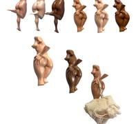 Générique Crochet mural amusant en forme de corps humain, sculpture coquine de 12,7 cm, porte-serviette et porte-clés, crochet mural décoratif fait à la main pour salle de bain, entrée (HAND-3PC)