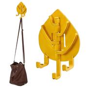 Générique Crochet Mural - Rangement Adhésif Résistant en Forme de Feuille - Porte-Manteau Mural Multi-Crochets,pour Manteaux, Casquettes, Clés, Écharpes, Sacs, Entrée, Chambre, Salle de Bain