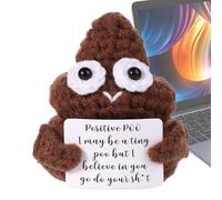 Générique Crochet Positif,Mignon Motivant Fabriqué À La Main, en Crochet Optimistes Décoration de Bureau - pour Collègues Amis Bureau À Domicile Anniversaire Saint-Valentin