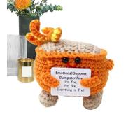Générique Crochet Support Fire | Handmade Support Fire | Stress Relief Fire Crochet Doll | Positive Fire Wool Knitted Doll | Perfect for Kids and Adults