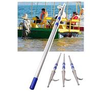 Générique Crochet télescopique Robuste for Bateau et Perche de Sauvetage, en Aluminium à 3 Sections avec Crochet for l'amarrage, Le Sauvetage (1 pièce)(5.4-13.1ft)