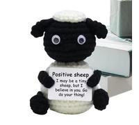 Générique Crocheted Animals | 6x6x9.5cm Emotional Stuffed Animals Crochet Sheep,Soft Home Decorative Accessories for Living Room Bedroom Office Window Desk Bookshelves Meditation New Job Coworkers