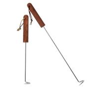 Générique Crochets à Viande en Acier Inoxydable 2 Pièces Grand et Petit Modèle Spatule à Viande Réutilisable Crochet pour Barbecue et Grillades Ustensile Pratique Cuisine Chasse et