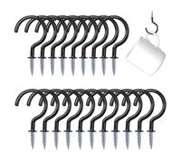 Générique Crochets à Visser | Support de Suspension Intérieur et Extérieur,Lot de 20 Crochets Porte-Objets pour Plafond,Pour Maison Appartement Balcon Terrasse Jardin Salle de Bain Cave Garage