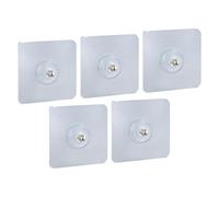 Générique Crochets Adhésifs - 5PCS 6cm Crochets Muraux Sans Perçage | ABS Étanche Fixation Sans | Support Cadre Serviette Clés pour Salle de Bain Cuisine Salon