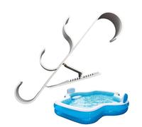 Générique Crochets de clôture de piscine, support de filet d'écumeur à feuilles au bord de la piscine, au-dessus du sol Pool de rangement de berce