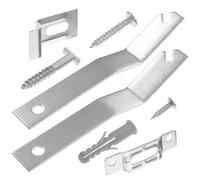 Générique Crochets de Sécurité pour Cadres Photo, Kit Suspendre Mural Dissimulé, 2 Ensembles, Acier Inoxydable, Fixation Antivol pour Galeries D'art, Musées et Hôtels, Accessoires